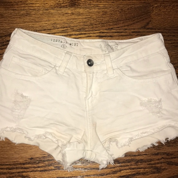 Vans Pants - Vintage Vans White Denim Shorts